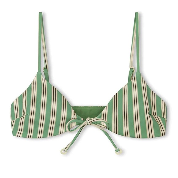 NEW Zulu & Zephyr Swim Myrtle Pinstripe Tie Top size 4 - Picture 3 of 12